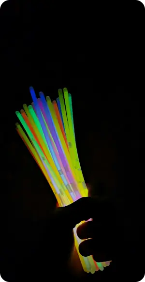 neon party glow sticks