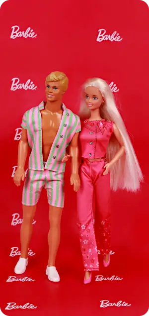 Ken and Barbie party invitations