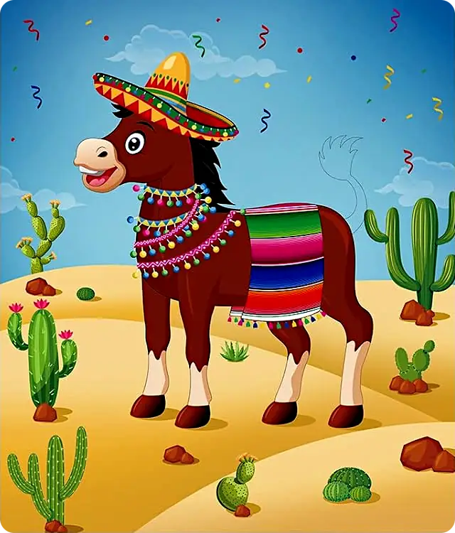 Pin the tail on the donkey game poster