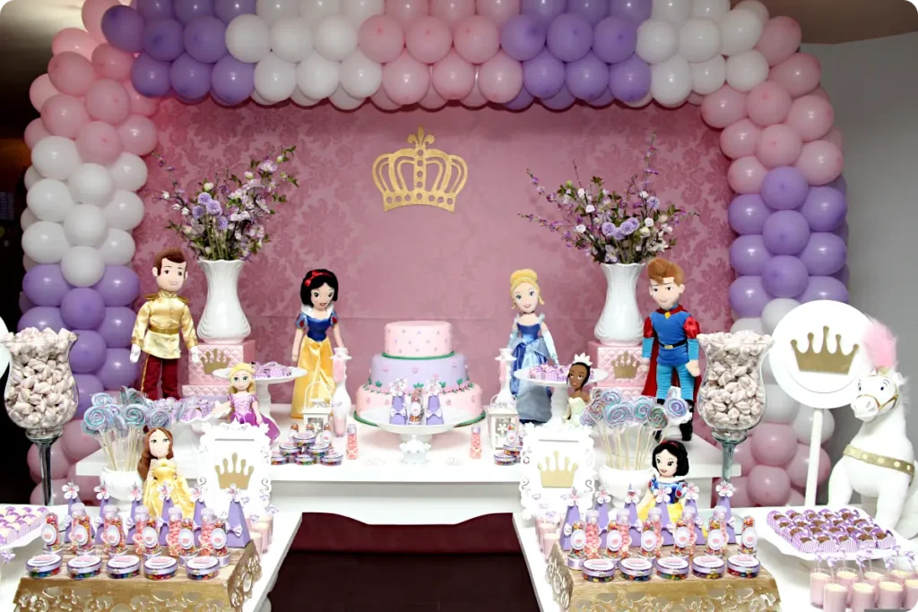 princess birthday party table decorations