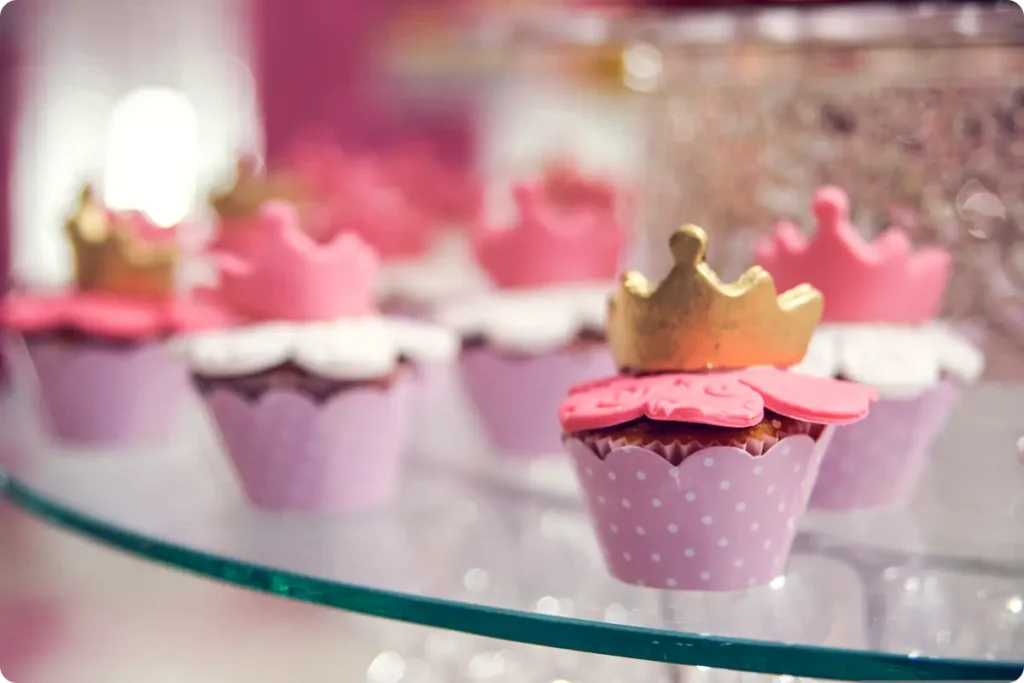 princess party decorated cupcakes