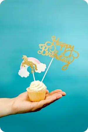 unicorn party cupcake