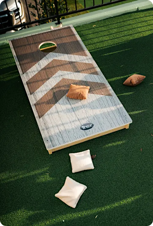 How to play cornhole: Cornhole board and bean bags