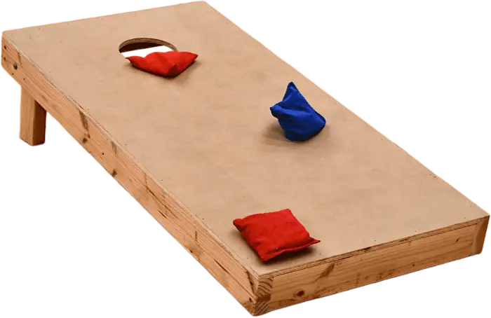 How to make a corn hole game - attache the legs